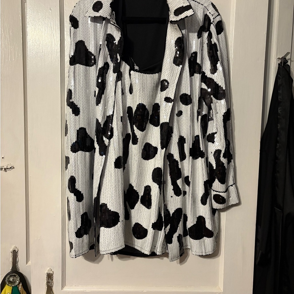 Nasty Gal Black and White Patterned Dress